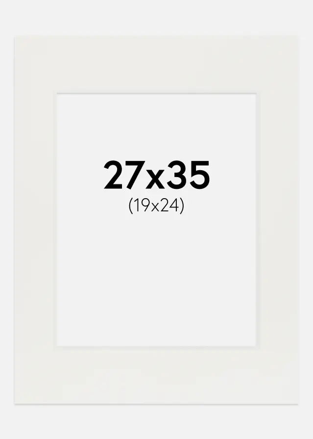 Paszpartu Fehér 3 mm Fehér él 27x35 cm (19x24)