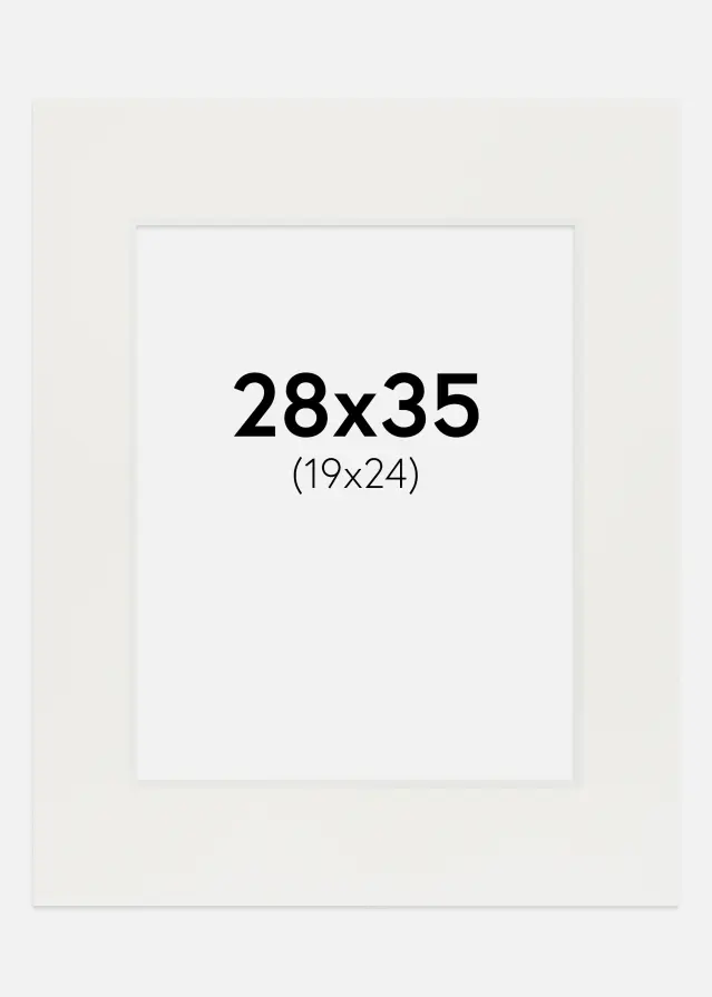 Paszpartu Fehér 3 mm Fehér él 28x35 cm (19x24)