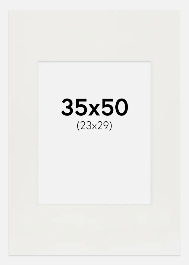 Paszpartu Fehér 3 mm Fehér él 35x50 cm (23x29)