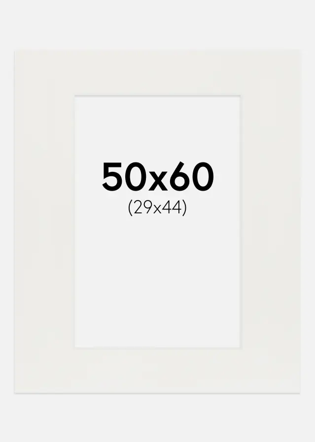 Paszpartu Fehér 3 mm Fehér él 50x60 cm (29x44)