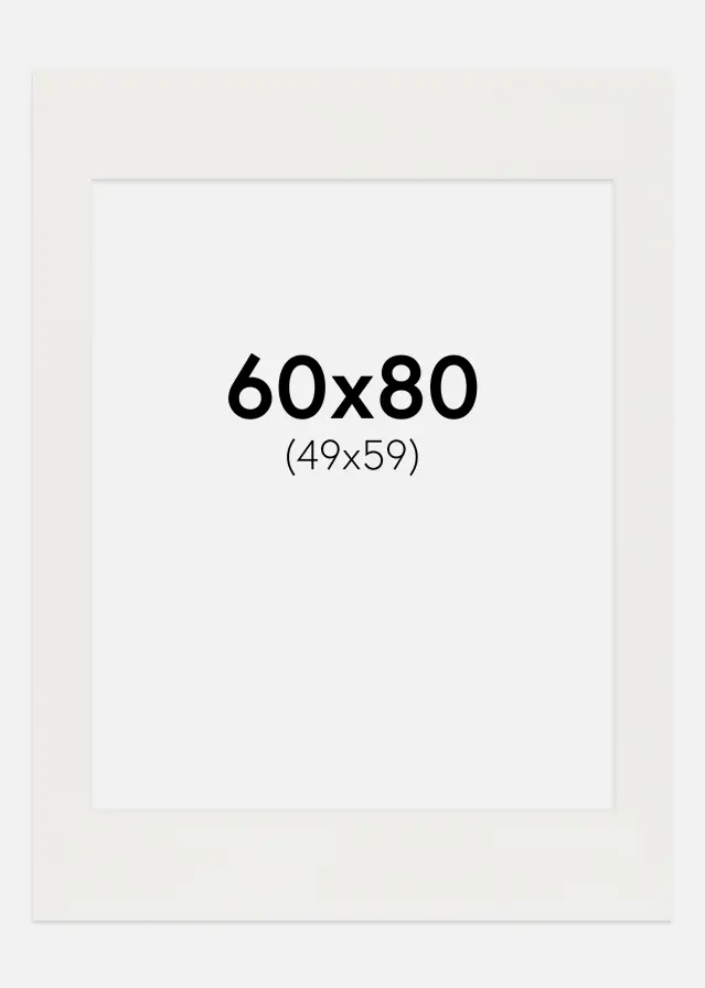 Paszpartu Fehér 3 mm Fehér él 60x80 cm (49x59)