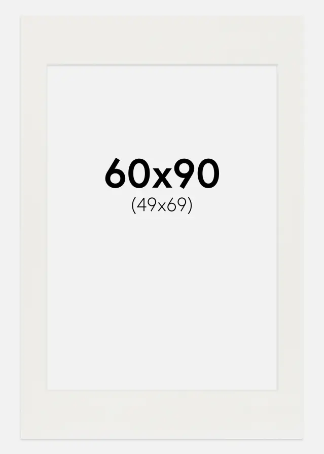 Paszpartu Fehér 3 mm Fehér él 60x90 cm (49x69)