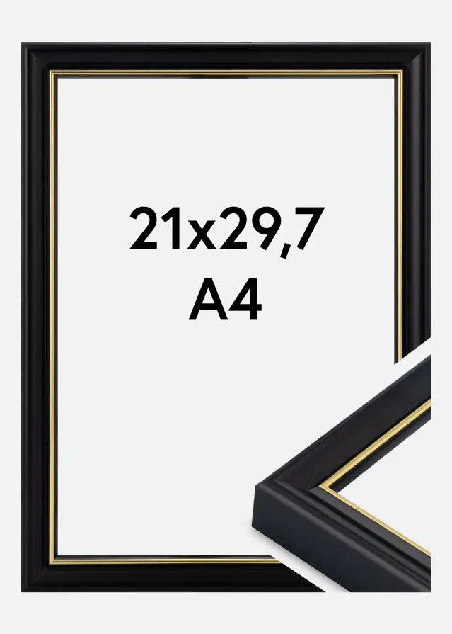 Keret Canterbury Akrilüveg Fekete 21x29,7 cm (A4)