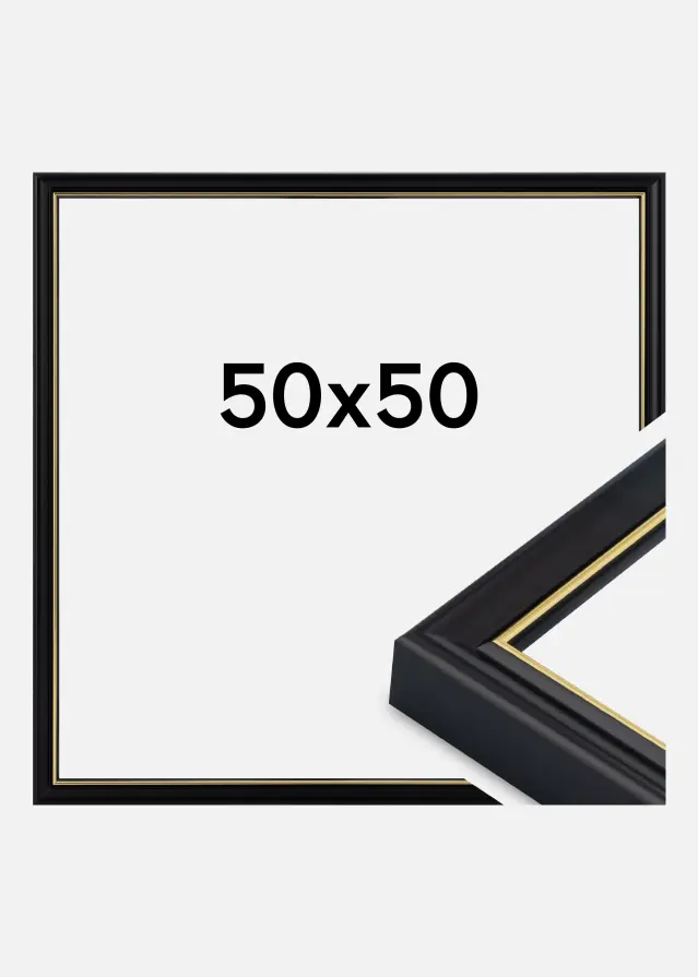 Keret Canterbury Akrilüveg Fekete 50x50 cm