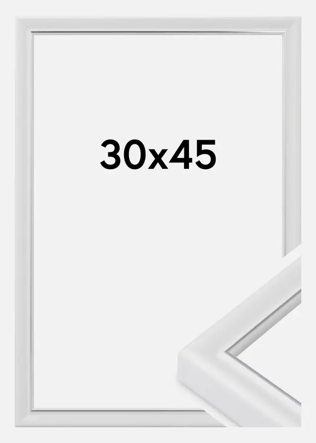 Keret Canterbury Akrilüveg Fehér 30x45 cm