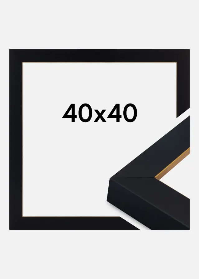 Keret Sussex Akrilüveg Fekete/Arany 40x40 cm