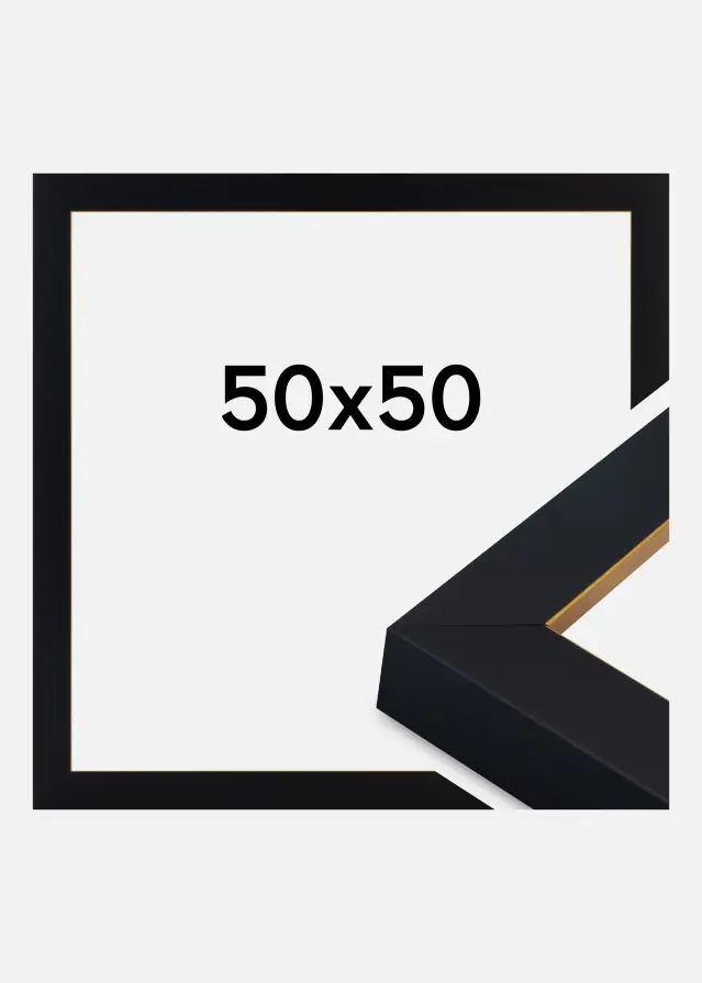 Keret Sussex Akrilüveg Fekete/Arany 50x50 cm