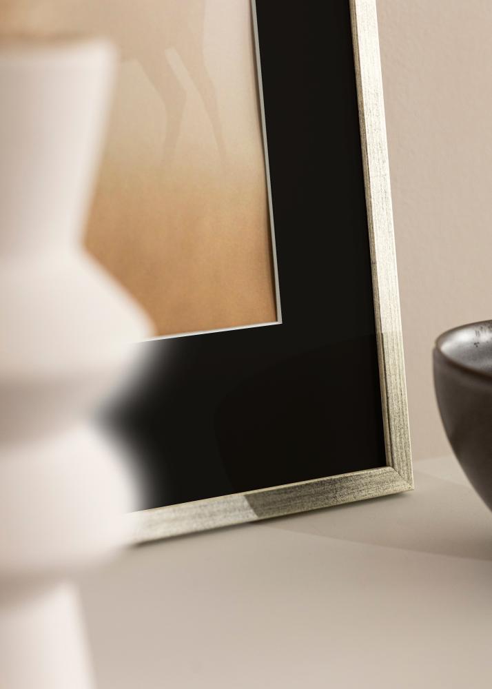 Keret Galant Ezüst 30x40 cm - Paszpartu Fekete 20x30 cm