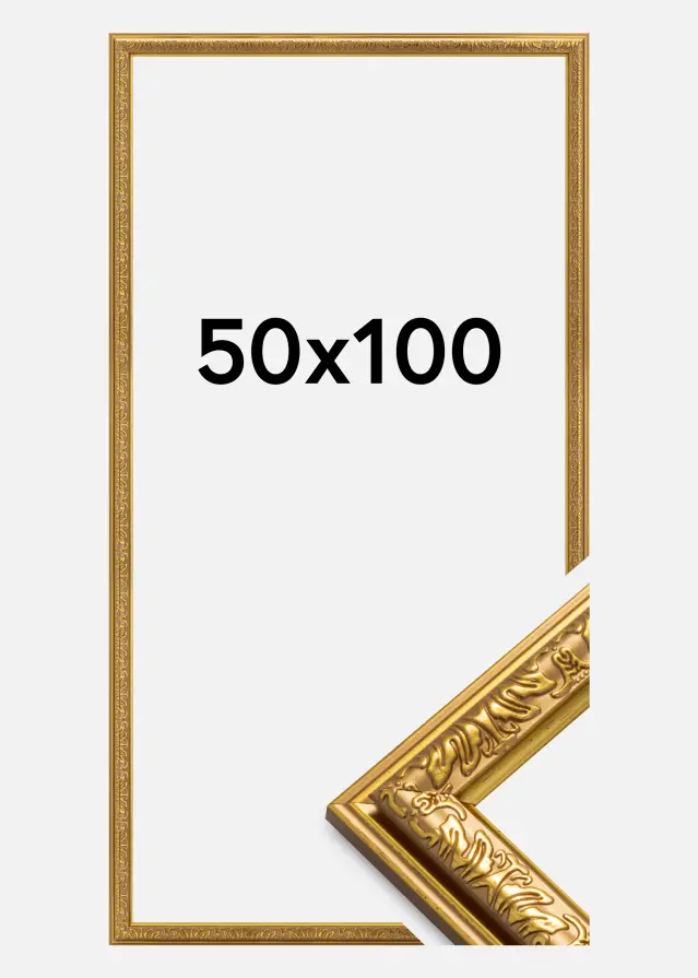 Keret Nostalgia Akrilüveg Arany 50x100 cm