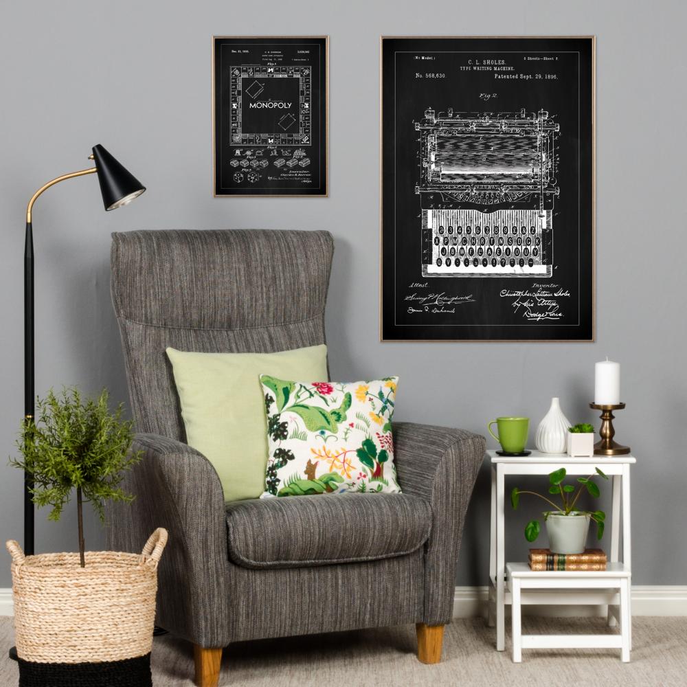 Szabadalmi rajz - Monopólium ban - Fekete Poszter