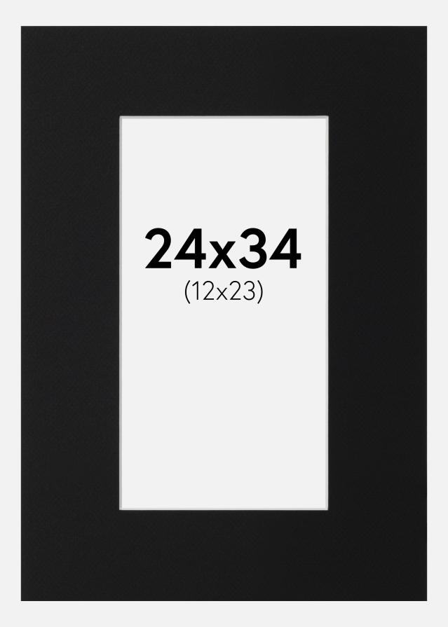 Paszpartu Fekete Standard (Fehér Mag) 24x34 cm (12x23)