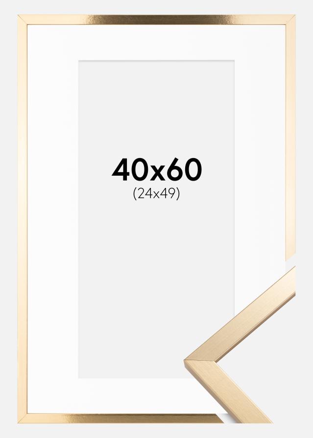 Keret Trendy Arany 40x60 cm - Paszpartu Fehér 25x50 cm