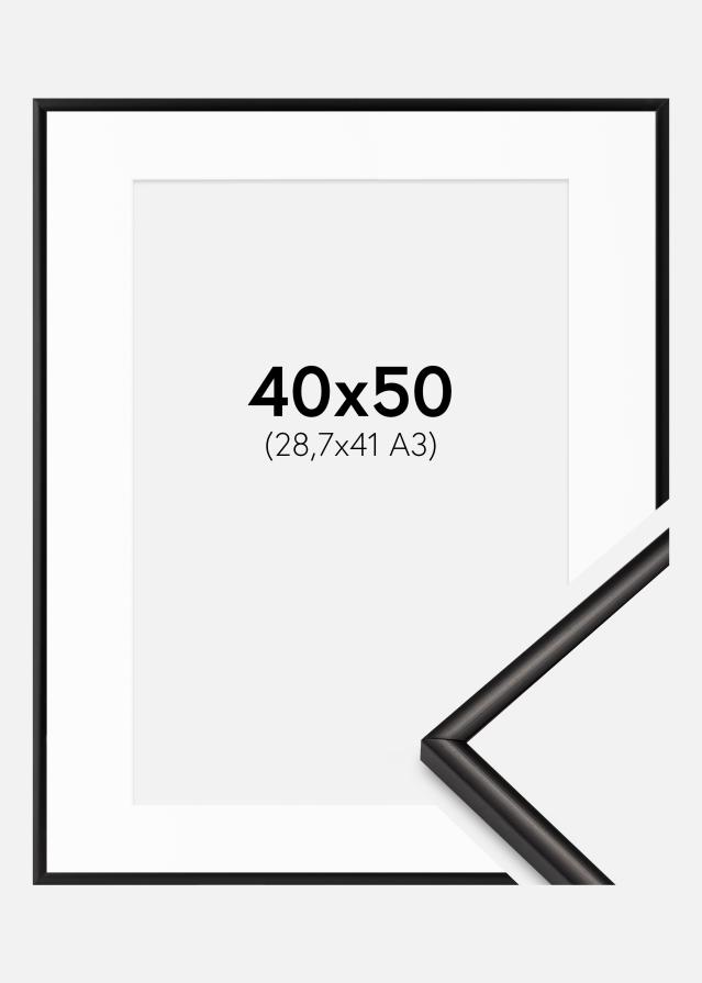 Keret Scandi Matt Fekete 40x50 cm - Paszpartu Fehér 29,7x42 cm (A3)