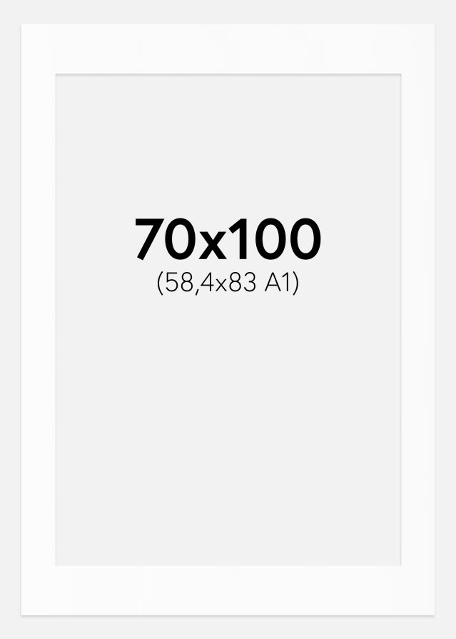 Paszpartu Fehér Standard Fehér él 70x100 cm (58,4x83 - A1)