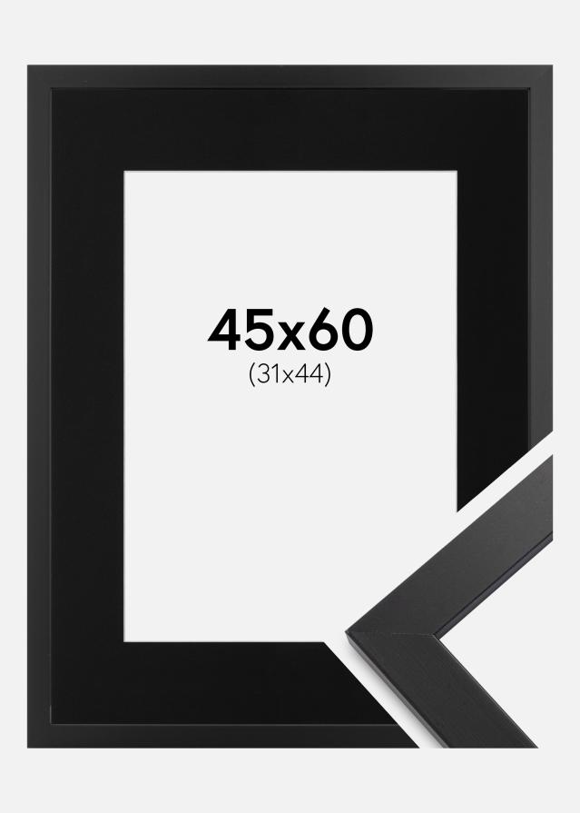 Keret Black Wood 45x60 cm - Paszpartu Fekete 32x45 cm