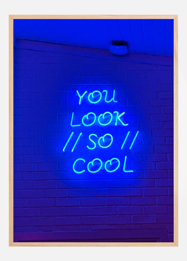 Blue Neon Sign Poszter