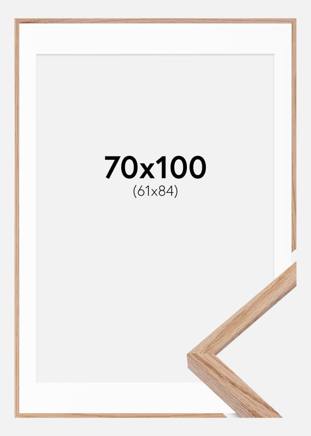 Keret E-Line Tölgy 70x100 cm - Paszpartu Fehér 62x85 cm