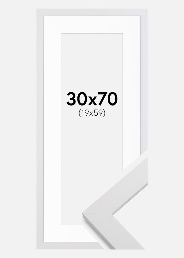 Keret White Wood 30x70 cm - Paszpartu Fehér 20x60 cm