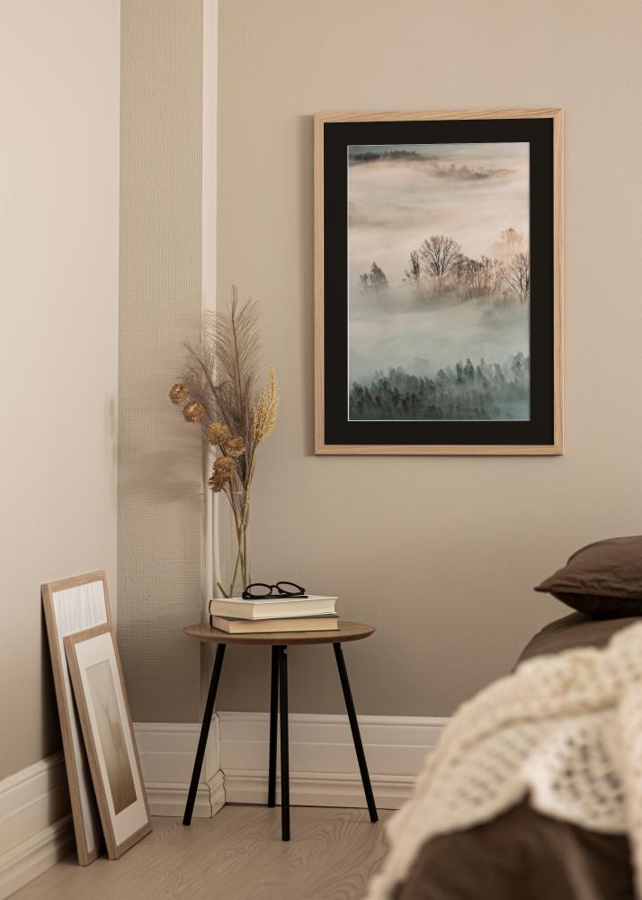 Keret Oak Wood 18x24 cm - Paszpartu Fekete 13x17 cm