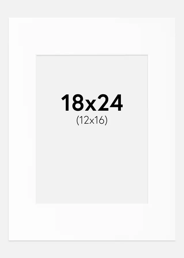 Paszpartu Fehér Standard Fehér él 18x24 cm (12x16)