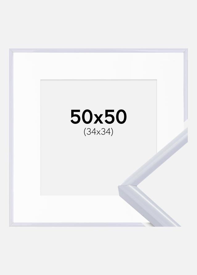 Keret Victoria Fehér 50x50 cm - Paszpartu Fehér 35x35 cm