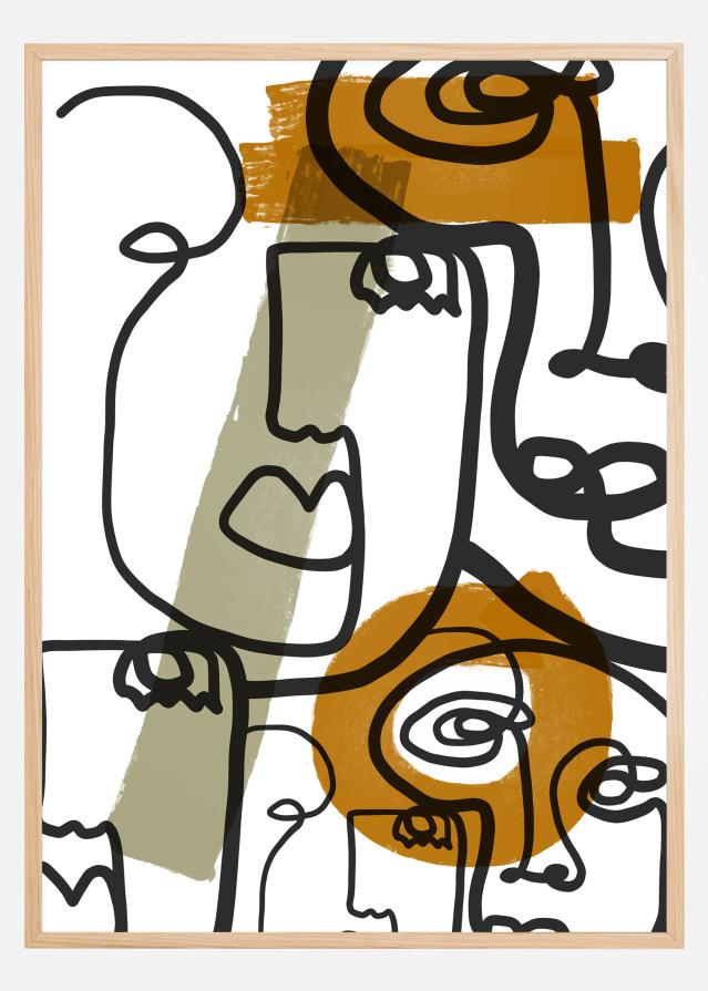 Graphic faces Poszter