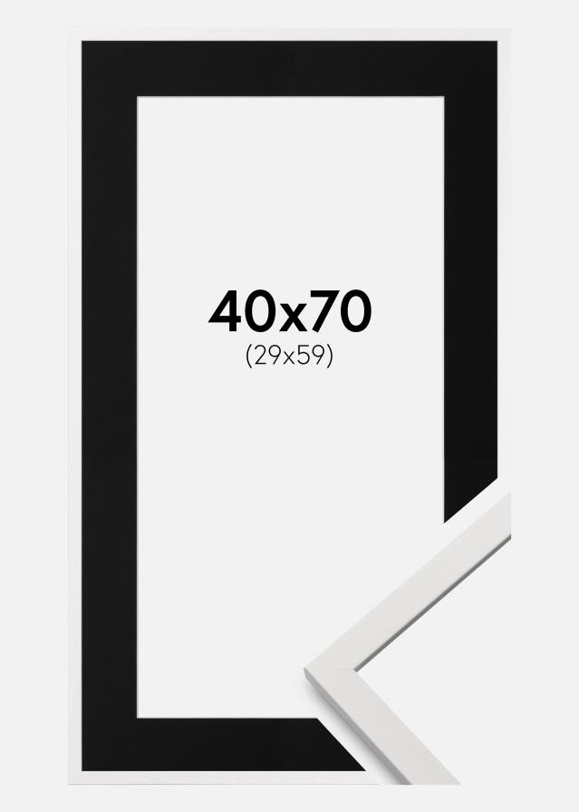 Keret Edsbyn Fehér 40x70 cm - Paszpartu Fekete 30x60 cm