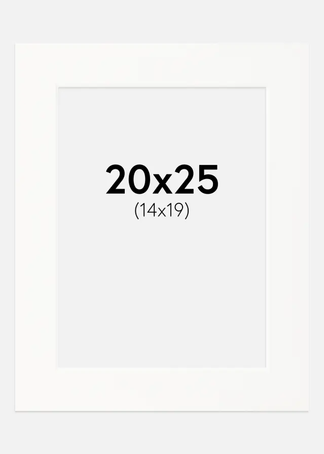 Paszpartu Piszkosfehér Fehér él 20x25 cm (14x19)