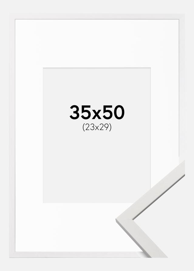 Keret Edsbyn Fehér 35x50 cm - Paszpartu Fehér 24x30 cm