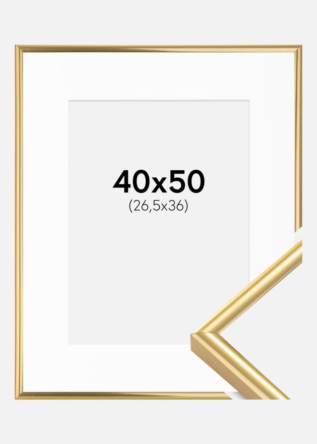 Keret Victoria Arany 40x50 cm - Paszpartu Fehér 27,5x37 cm