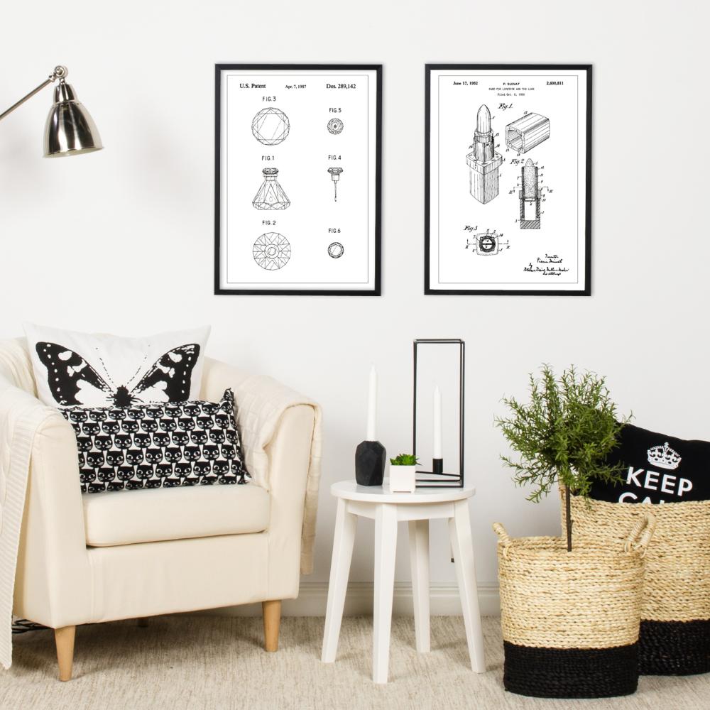 Szabadalmi rajz - Ajakrúzs - Fehér Poszter