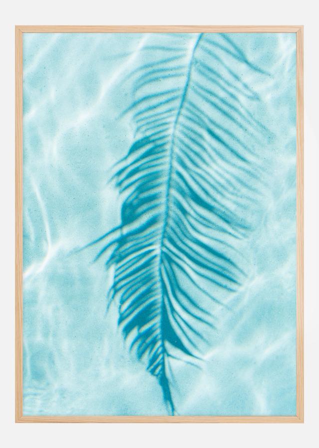 Turquoise Palm Leave Poszter