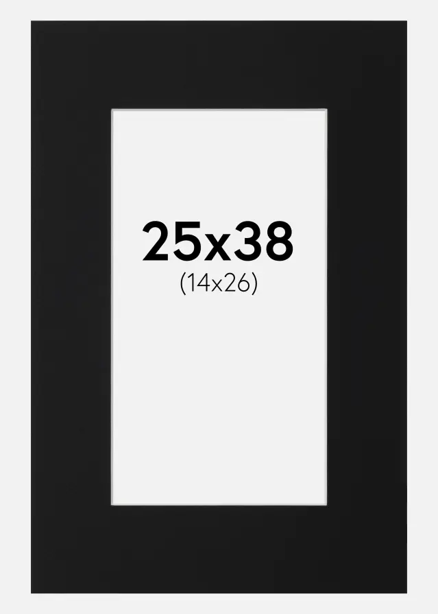 Paszpartu Fekete Standard (Fehér Mag) 25x38 cm (14x26)