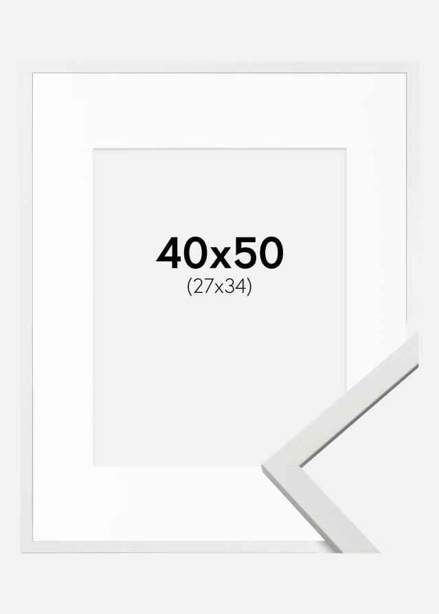 Keret Edsbyn Fehér 40x50 cm - Paszpartu Fehér 28x35 cm