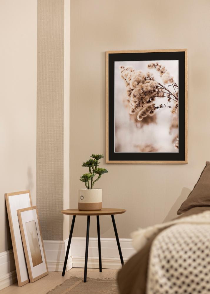 Keret Elegáns Tölgy 50x60 cm - Paszpartu Fekete 37x46 cm