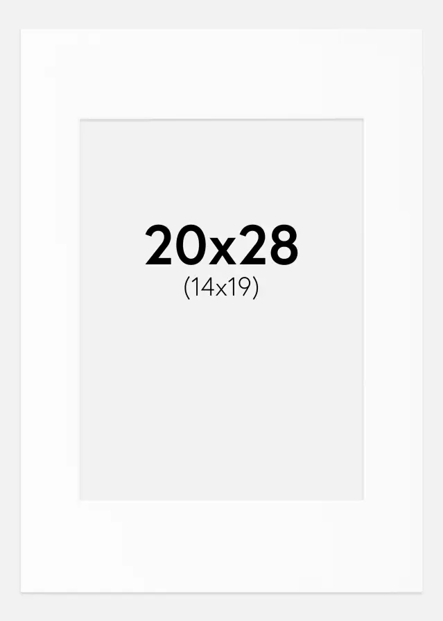 Paszpartu Fehér Standard Fehér él 20x28 cm (14x19)