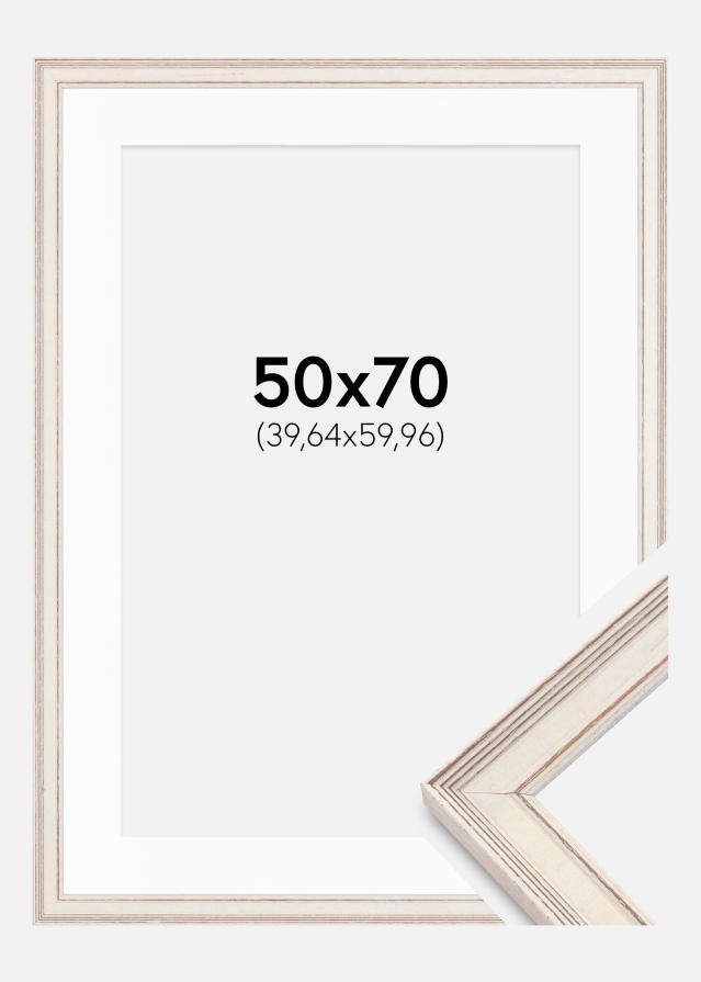 Keret Shabby Chic Fehér 50x70 cm - Paszpartu Fehér 16x24 inches