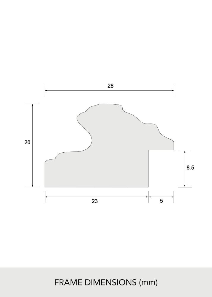 Keret Swirl Akrilüveg Arany 30x40 cm
