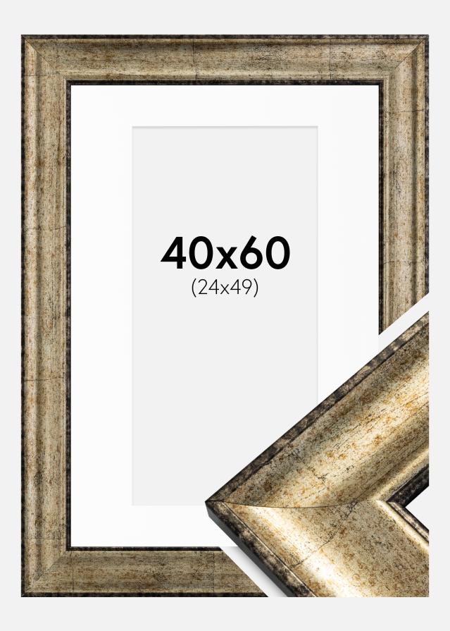 Keret Saltsjöbaden Antik arany 40x60 cm - Paszpartu Fehér 25x50 cm