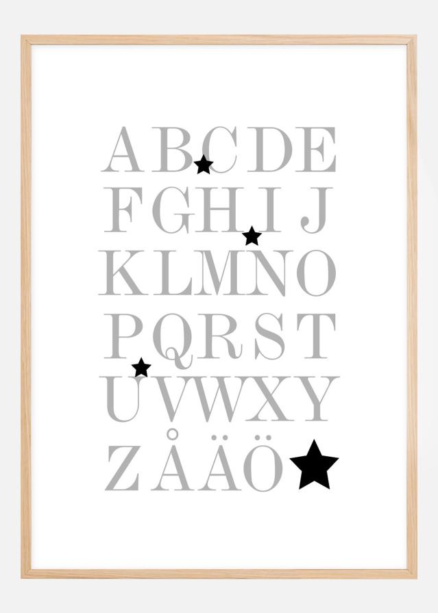 ABC - Szürke/Fekete Poszter