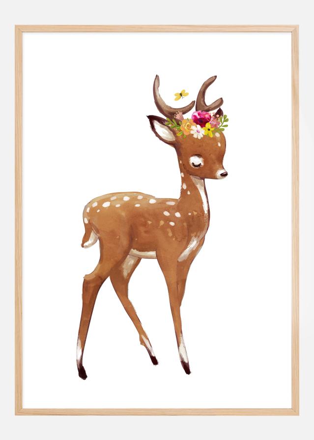 Flower Deer Poszter