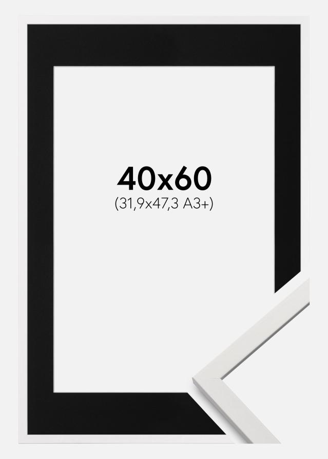 Keret Edsbyn Fehér 40x60 cm - Paszpartu Fekete 32,9x48,3 cm (A3+)