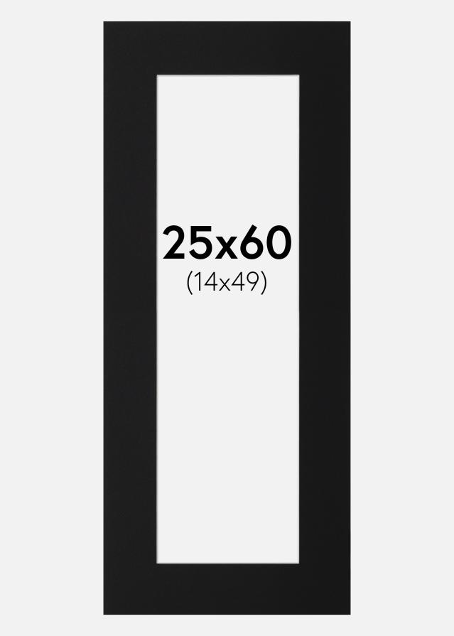 Paszpartu Fekete Standard (Fehér Mag) 25x60 cm (14x49)