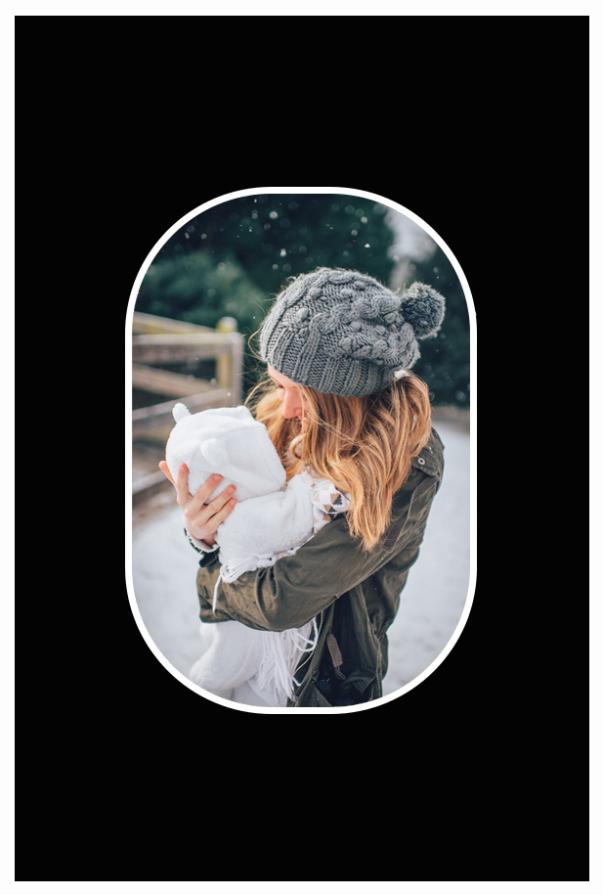 Paszpartu Fekete Lekerekített sarok 13x18 cm (8x11 cm)