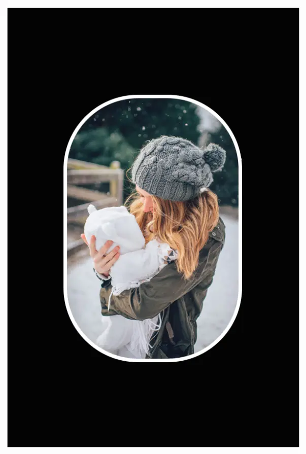 Paszpartu Fekete Lekerekített sarok 13x18 cm (8x11 cm)