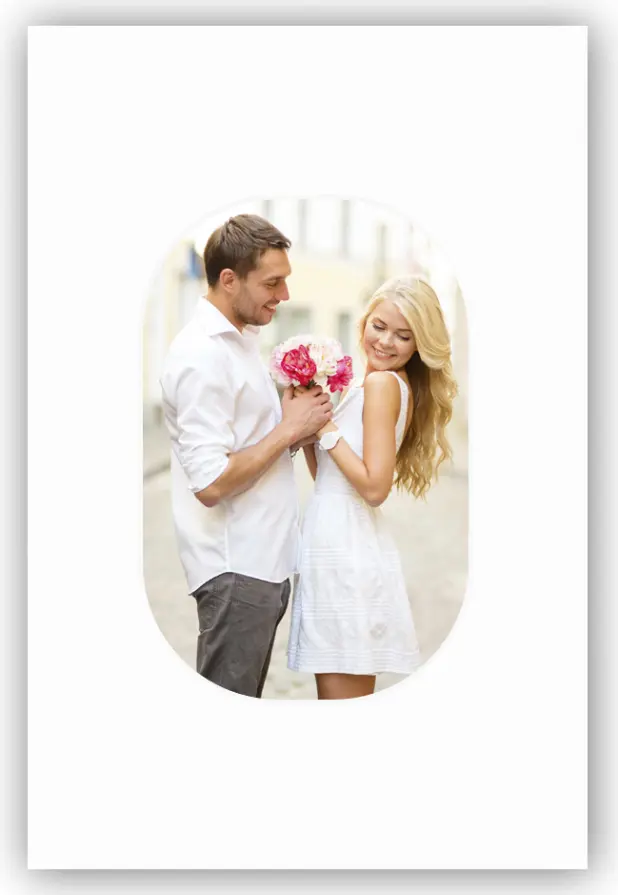 Paszpartu Fehér Lekerekített sarok 40x50 cm (29x39 cm)