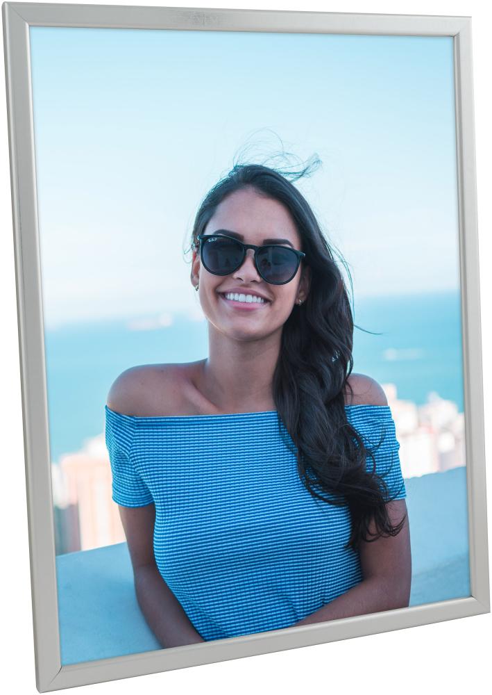 Keret Slim Matt Tükröződésmentes üveg Ezüst 30x45 cm