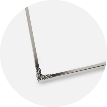 Keret Rosen Fém Ezüst 18x24 cm