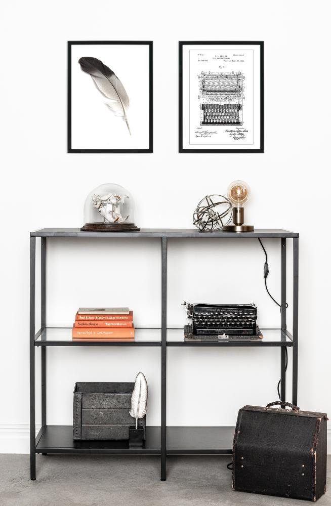 Keret Slim Matt Tükröződésmentes üveg Fekete 9x12 cm