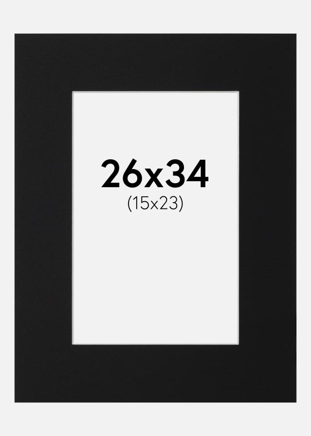 Paszpartu Fekete Standard (Fehér Mag) 26x34 cm (15x23)